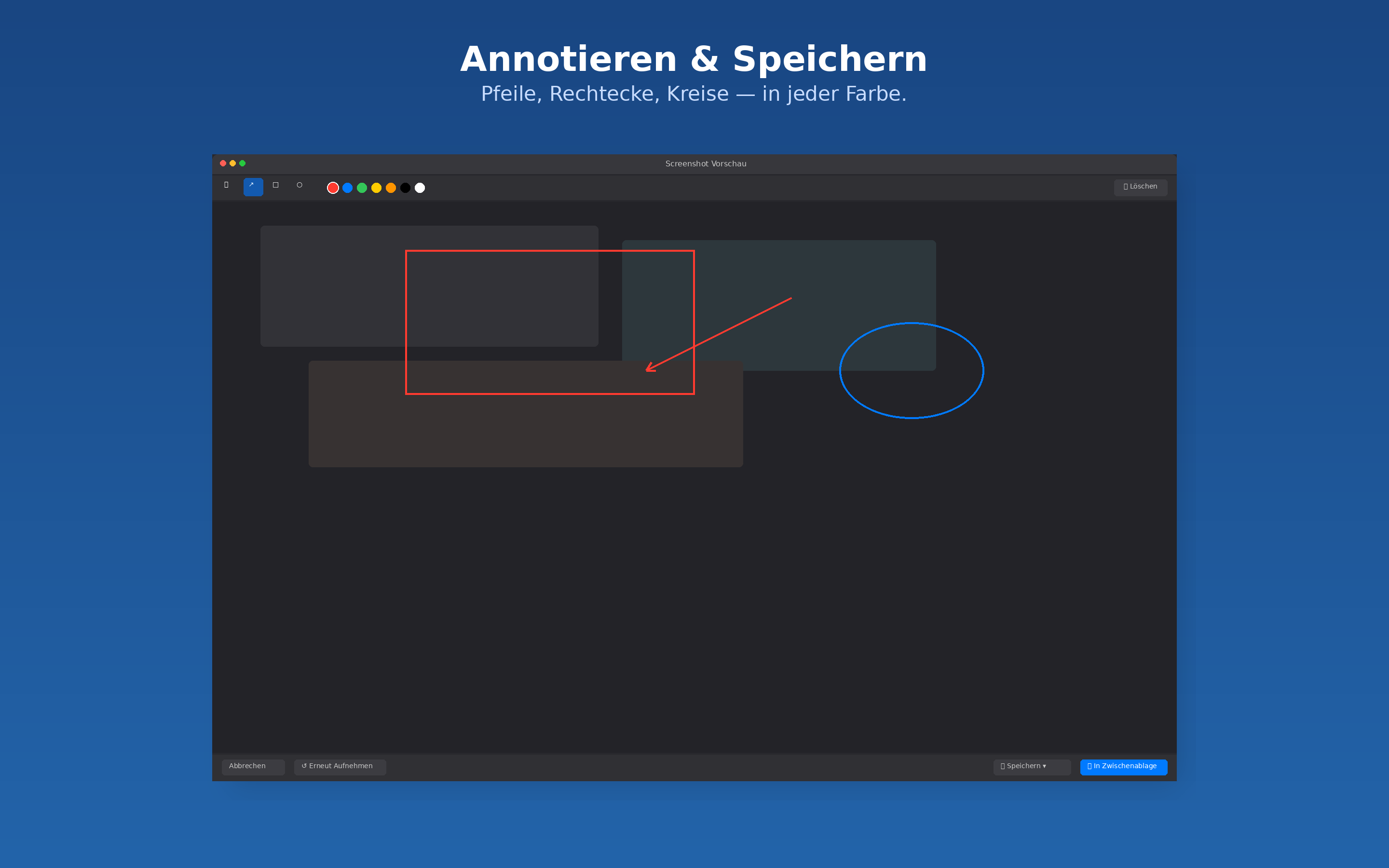 Screenshot Vorschau mit Annotationen